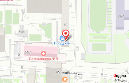 Продуктовый магазин в Москве на карте