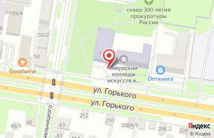 Амурский колледж искусств и культуры на улице Горького на карте