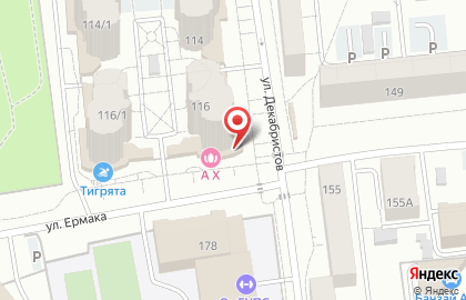 Супермаркет Магнит у дома на улице Декабристов на карте