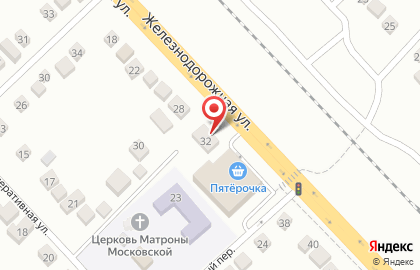 Пансионат Почта России на Железнодорожной улице на карте