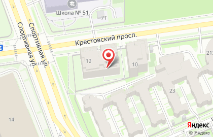 Автошкола Автостудент на Крестовском проспекте на карте