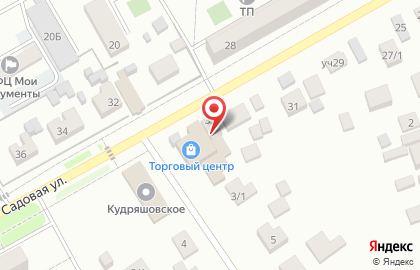 Продовольственный магазин Удача на Садовой улице на карте