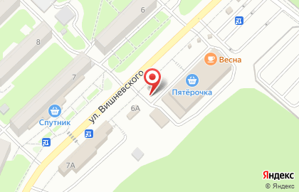 Киоск по продаже овощей и фруктов на улице Вишневского на карте