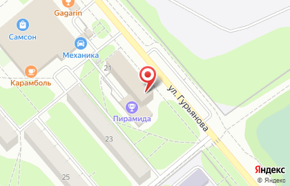 Столовая Гренка на улице Гурьянова на карте