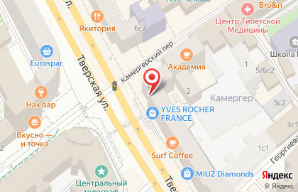 Spa-салон растительной косметики Yves Rocher France на Тверской улице на карте