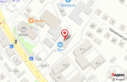 Автосервис Луч на Кавказской улице на карте