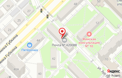 Почта Банк в Казани на карте