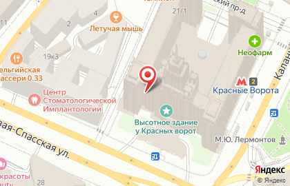 ОАО Банкомат, АКБ Банк Москвы на Садовой-Спасской улице на карте