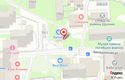 Ригла на Щукинской (ул Авиационная) на карте