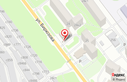 Универсам Пятёрочка на улице Бирюзова на карте