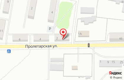 Продовольственный магазин на Пролетарской улице на карте