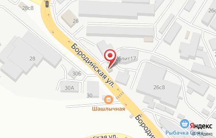 Торговая компания Русская пиротехника на Бородинской улице на карте