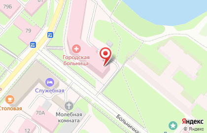 Великолукская межрайонная больница на Больничной улице на карте
