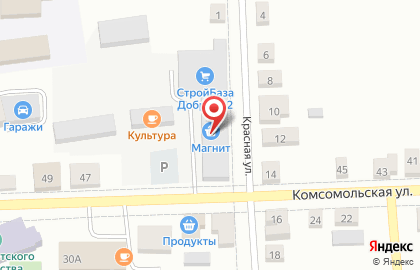 Супермаркет Магнит на Красной улице на карте