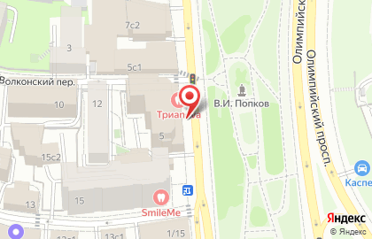 Настройка программ метро Новослободская на карте