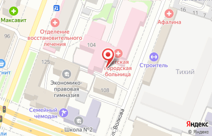 Больница Йошкар-Олинская детская городская больница на улице Волкова на карте