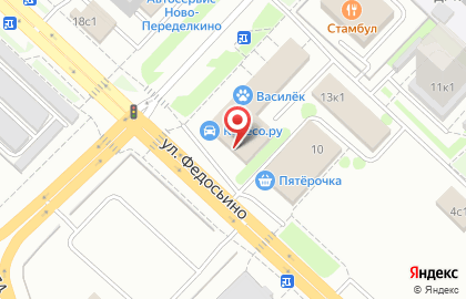 Автомагазин Колесо на улице Скульптора Мухиной на карте