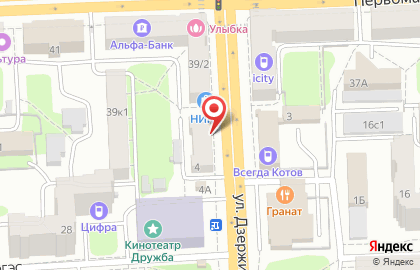 Своя пекарня на улице Дзержинского на карте