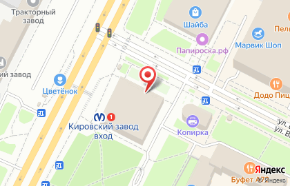 Станция Кировский завод на карте