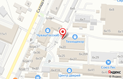 Торговая компания Техснаб в Складском проезде на карте
