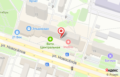 Салон оптики Айкрафт на улице Новосёлов на карте