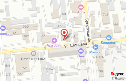 Автосервис Скорпион в Астрахани на карте