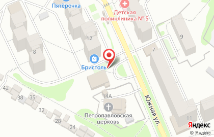 Магазин Стройбат на Южной улице на карте