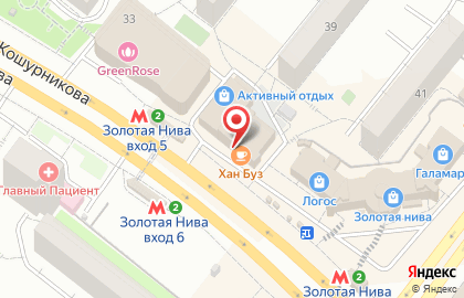 Суши Терра на улице Кошурникова на карте