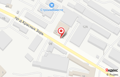 Бизнес-центр Дубрава на улице Красных Зорь на карте