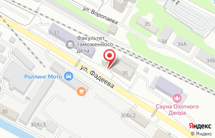 Общежитие, РТА на карте