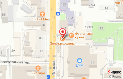 Кафе Золотая долина на проспекте Ленина на карте