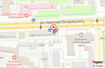 Продуктовый магазин на ул. Николая Островского, 134 на карте