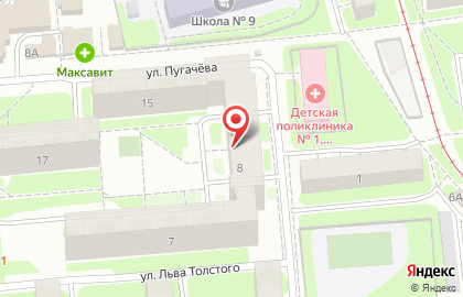 Магазин Цветы для Вас на улице Льва Толстого на карте