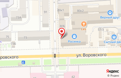 Мастерская по изготовлению ключей на улице Воровского на карте