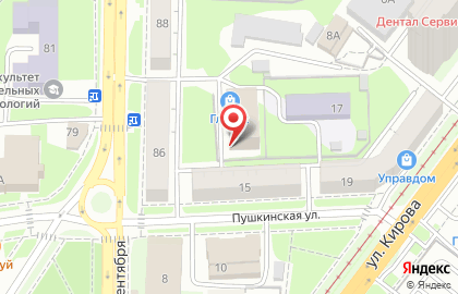 Магазин учебной литературы и канцтоваров Глобус на Пушкинской улице, 15а на карте