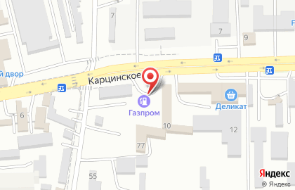 Газпром во Владикавказе на карте