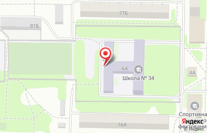 Средняя общеобразовательная школа №34 на бульваре Химиков на карте