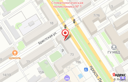 Банкомат Банк ВТБ 24 на проспекте Ленина, 73 на карте