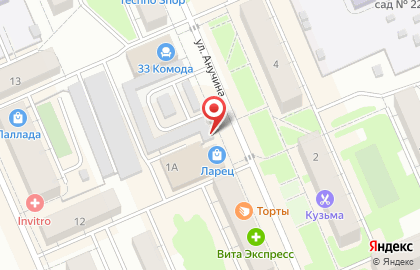 Производственная компания по изготовлению и ремонту изделий из стекла и дерева на улице Анучина на карте