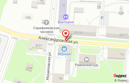 Супермаркет Верный в Ломоносовском районе на карте