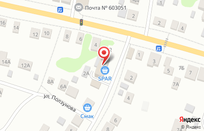 Супермаркет Spar на улице Метро на карте