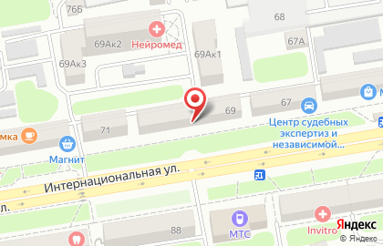 Торгово-сервисный центр Клиндайк на Интернациональной улице на карте