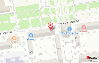 Социальная аптека единая сеть аптек на бульваре Комарова, 9 на карте