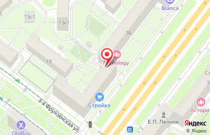 Московский центр Переводов на метро Фрунзенская на карте