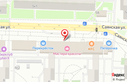 Салон связи МТС на Саянской улице на карте