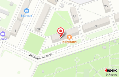 Супермаркет Ярмарка на Фестивальной улице на карте