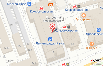 Банкомат СберБанк на Комсомольской площади, 3 на карте