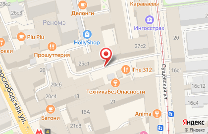 Линк на Сущёвской улице на карте