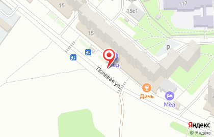 Киоск по продаже фруктов и овощей, г. Фрязино на Полевой улице на карте