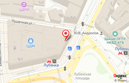 МакКиоск в Театральном проезде на карте